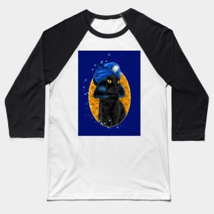 Naboo from the Mighty Boosh Black Cat Baseball T-Shirt